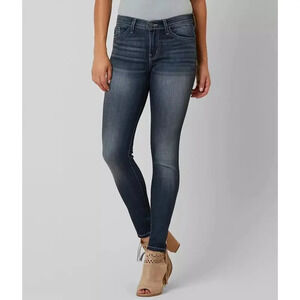 KanCan Women's Mid Rise Stretch Skinny‎ Jeans Blue Denim Size 28